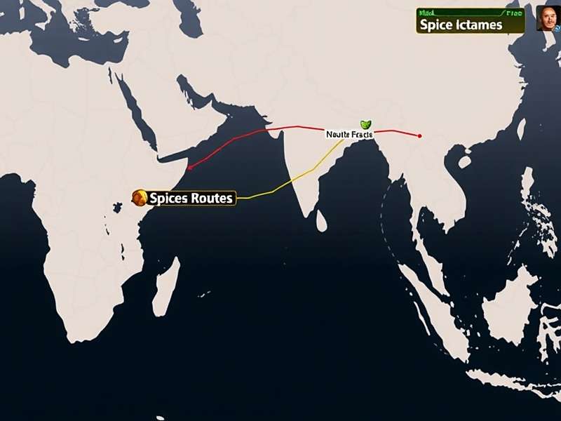 Nutmeg Champions - Interactive Spice Route Map Nutmeg Champions game map showing Indian spice routes